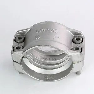 Safety Clamps Din2817 Stainless Steel 304 Safety Pipe Clamps Double Bolt Wide Clamps Hose Clamps High-pressure Hose Clamps thumbnail-1