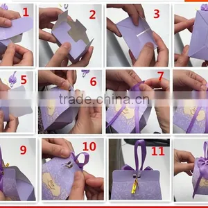 Wedding Favors Gifts Candy Box Chocolate Box W Bow Gifts Bag Supply thumbnail-6