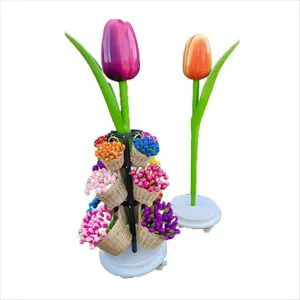 Dutch Handmade Wooden Tulips Holland Souvenir Wooden Tulip Bouquet thumbnail-1