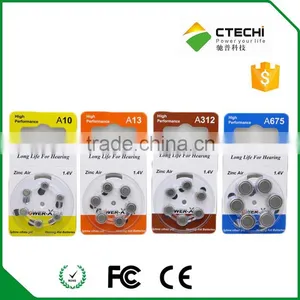 Hearing Aid Battery A312 A10 A675 A13 1.4V Coin Cell thumbnail-1