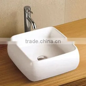 Bathroom Ceramic Square With Rounded Corners Basin thumbnail-3