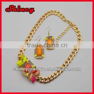 2014 New Fashion Statement Necklace and Earring Set thumbnail-1
