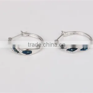 Newest Design 925 Pure Silver Hoop Earring for Modern Lady thumbnail-3