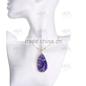 Fashion Wedding Gold Necklace Designs, Elegant Necklace Designs With Stone thumbnail-5