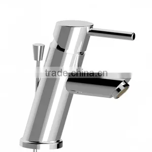 One-handle Single Hole Bathroom Faucet , Chrome thumbnail-1
