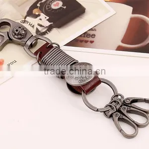 Handmade High Quality Real Ostrich Leather Keychain Leather Key Holder Key Chain thumbnail-3