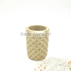 Pineapple Line Polyresin Sandstone Bathroom Accessories Set for Hotel and Home thumbnail-3