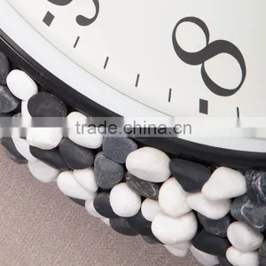 46cm Home Decorative Natural Cobblestone Wall Mounted Clock Mute thumbnail-3
