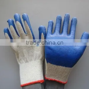 Half Latex Coated Yellow Cotton Glove thumbnail-1