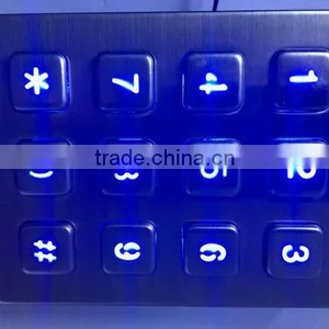 Manufacturer Metal Keys Access Control System Black Metal Keypad thumbnail-4