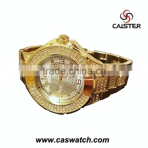 Large Face Hip Hop Bling Bling Watch, Stainless Steel Strap Men's Watch, Fancy Quality Shiny Watch thumbnail-1