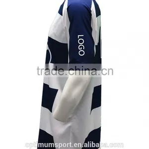 2013 Royal and White Striped Good-looking Custom Rugby Jersey Quality Choice thumbnail-2