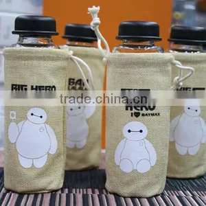 2016 New Design Jute Drawstring Bag for Glass Cup thumbnail-2