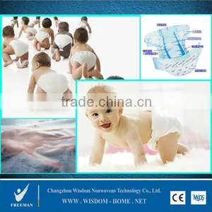 ES PP PET Viscose Polyester Hot Thermal Bond Bonding Hot Air Through Spunbond Nonwoven Fabric for Sanitary Diapers ADL thumbnail-6