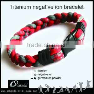 Fashinable Healthy Sport Fitness Titanium Braided Sports Bracelet thumbnail-1