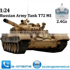 2.4G rc Airsoft Tank 1:24 rc Tank T72 VS Tank With Shooting BB Russian Tank T72 M1 thumbnail-3