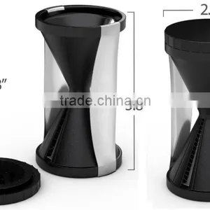 Green Black Stainless Steel Spirelli Spiral Slicer Spiral Vegetable Slicer as Seen on TV thumbnail-4