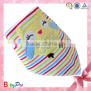 2015 Hot Sale Promotional Yellow Owl Baby Bandana Bibs Baby Bib Scarf thumbnail-1