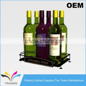 Shop Supply Metal Counter Wine Display Stand for 6 Wine Bottles thumbnail-2