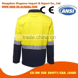 Polo Collar Safety Work Wear With Reflector High Visibility Singlet thumbnail-2