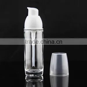 Hot Selling Cosmetic Glass Bottle With White Pump thumbnail-1