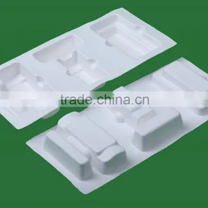 Customized Recyclable and Compostable Anti-static Molded Fiber Packaging Trays With Bagasse Pulp thumbnail-3