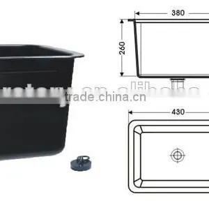 Lab Profession Fitting Acid Resistant PP Sink thumbnail-1