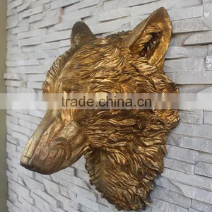 Living Room Decoration Poly Resin Giant Wolf Head Quality Choice thumbnail-1