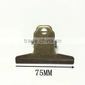 Copper Brozen Spring Paper Clips 75MM Spring Letter Clips thumbnail-1
