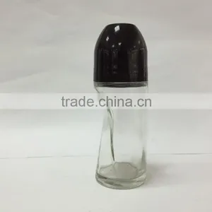 50ML Clear Glass Roll on Bottle With Plastic Ball thumbnail-3