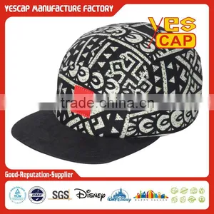 5 Panel Geometrical Designs Cap With Your Logo thumbnail-1