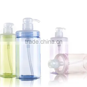 NEW 600ml Round Plastic Lotion Pump Bottle Transparent Shower Gel/Shampoo Refillable Bottles Empty Container Cap Sprayer thumbnail-3