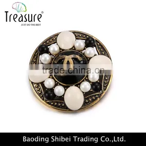 2015 Latest Wholesale Famous Brand Imitation Best Price and High Quality Oil Picture and Cooper Brooch thumbnail-2