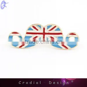 2013 New Products Oil Drip Union Jack Mustache Pigeon Rings Jewellery For Women thumbnail-1