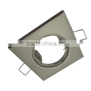 Square Brushed Satin Chrome Downlight Mains Gu10 thumbnail-3