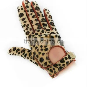 New Style Ladies Leopard Leather Gloves Sex Leather Driving Leather thumbnail-1