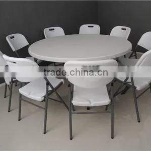 5ft Hotasle Folding Plastic Outdoor Furniture of Round Dining Tables and Chairs for Whole Sale at Factory Price thumbnail-1