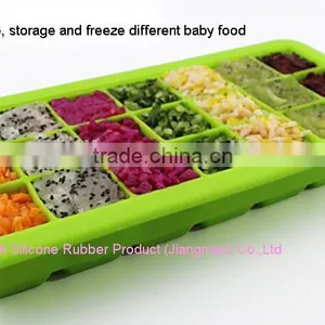 21pcs Silicone Ice Cube Silicone Baby Food Freezer Tray With Clip-on Lid thumbnail-6