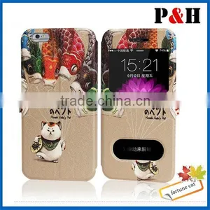 For Iphone 6 Lovely Pattern Leather Case/Flip Wallet Colored Drawing Leather Case thumbnail-5