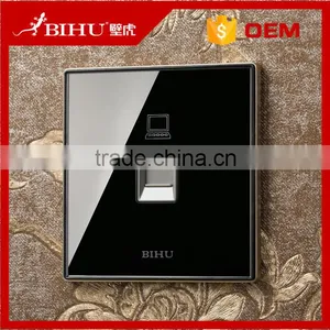 BIHU Brand High Quality Crystal Black Telephone Data Outlet Socket Rj45 Rj11 Plug thumbnail-5