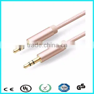 Custom Grey Braided Male to Male Stereo 3.5mm Audio Cable thumbnail-5