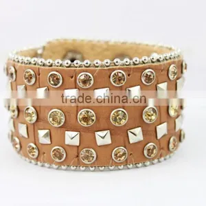 Fashion Leather Cord Wrapped Beraded Bracelet Cheap Prices thumbnail-1