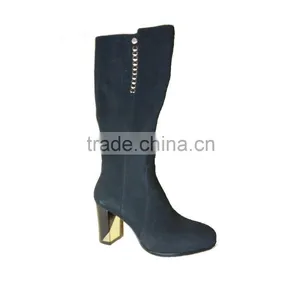 High Quality Long Boots Hot Sale Long Boots Women Low Heel Long Boots thumbnail-2