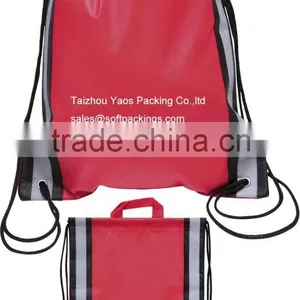 New Design and Custom Drawstring Bag With Handle, Promotional Non Woven Drawstring Bag, Cheap Wholesale Reusable Backpack Bag thumbnail-1