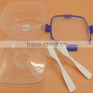 Salad Container, Salad to go Container, Food Container, 2 Layers Food Container thumbnail-1