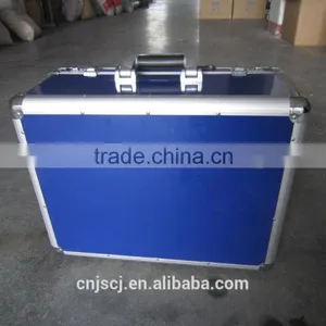 Blue Export Useful Abs Locking Aluminum Tool Case, Permanent Protection Aluminum Trolley Carrying Case thumbnail-1