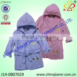 New Arrival Animal Embroidery Baby Bathrobe Wholesale Baby Clothing Winter thumbnail-1