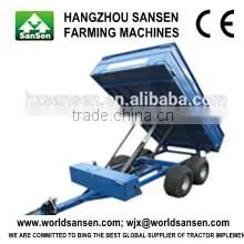 CE Hydraulic Tractor Dump Trailers With 4wheels/Farm Equipment Tipper Trailer With Motor Pump Suit Tractor Atv Utv thumbnail-1