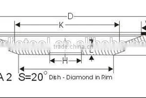 12 A2-20Degree Diamond Grinding Dish Wheel thumbnail-3