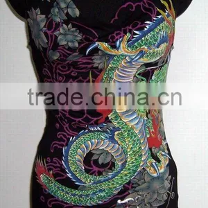 Sleeveless Ladies' Dragon Printed Dress thumbnail-1